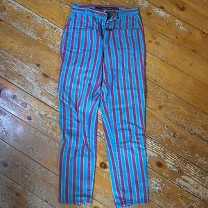 Vintage 80's Striped Marithe Francois Girbaud Brand Designer Jeans Size 7/8